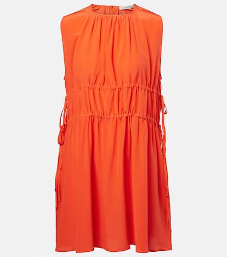 Como ruched silk crÃªpe minidress - Asceno - Modalova