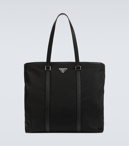 Re-Nylon leather-trimmed tote bag - Prada - Modalova