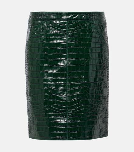 Croc-effect leather miniskirt - Tom Ford - Modalova