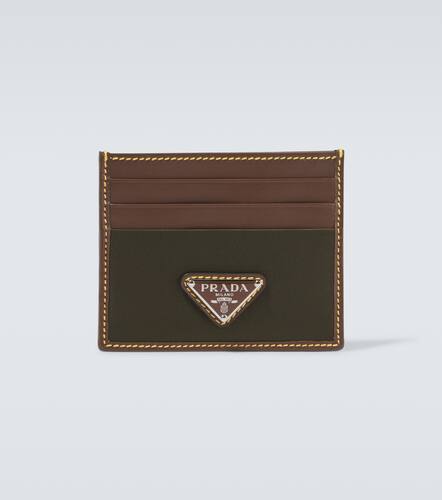Re-Nylon leather-trimmed card holder - Prada - Modalova