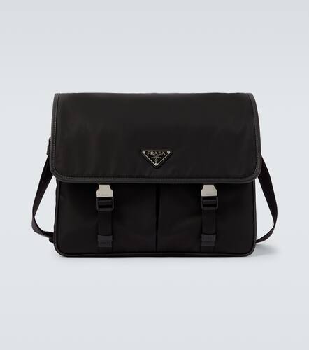Re-Nylon leather-trimmed messenger bag - Prada - Modalova