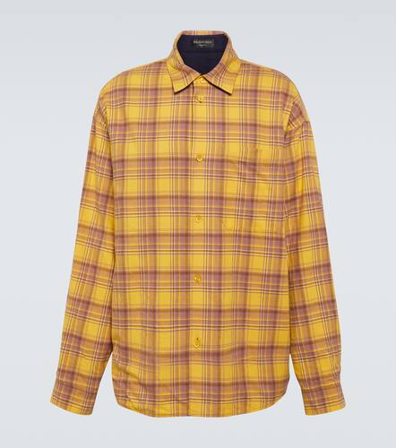 Chemise oversize en coton  carreaux - Balenciaga - Modalova