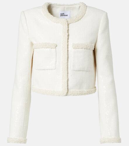 Embellished sequined boucle jacket - Self-Portrait - Modalova