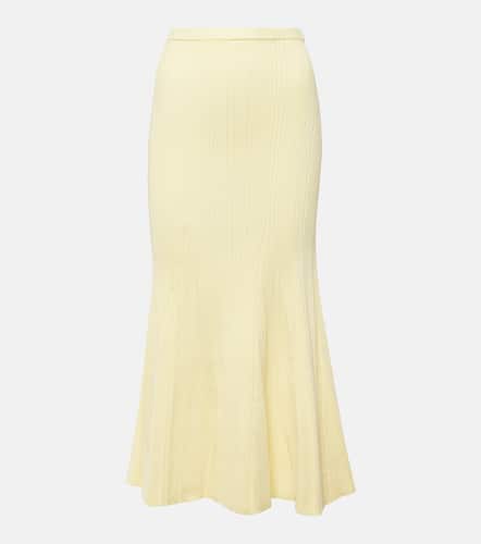 Ribbed-knit flared midi skirt - Self-Portrait - Modalova