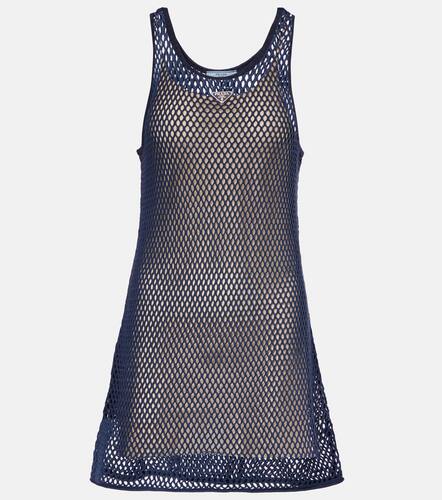 Prada Abito corto in mesh di cotone - Prada - Modalova