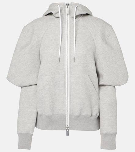 Cotton-blend jersey zip-up hoodie - Sacai - Modalova