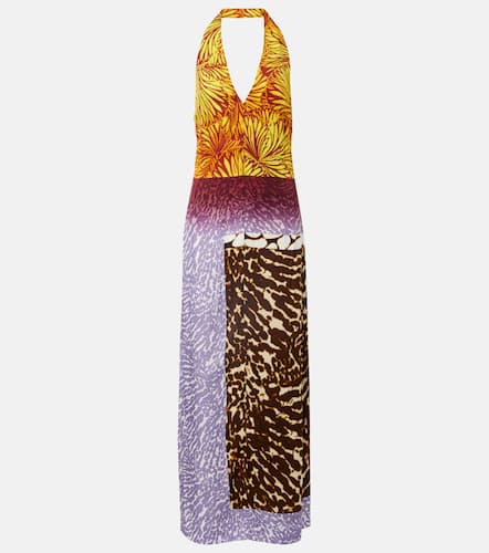 Printed halterneck maxi dress - Dries Van Noten - Modalova