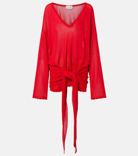 Gathered open-knit minidress - The Attico - Modalova