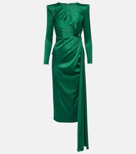 Draped satin crepe midi dress - Alex Perry - Modalova