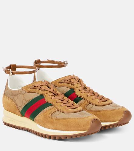 Re-Motion Web Stripe suede sneakers - Gucci - Modalova