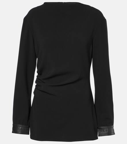 Alexis faux leather-trimmed crpe top - Proenza Schouler - Modalova