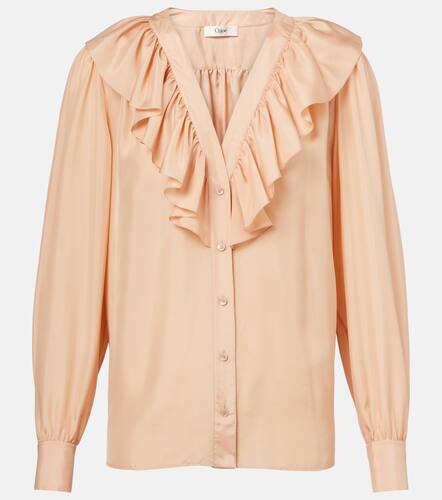 Chlo Ruffled silk habutai blouse - Chloe - Modalova
