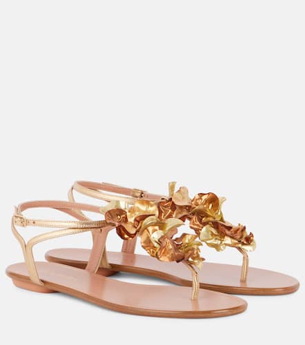 Appliqu metallic leather sandals - Aquazzura - Modalova