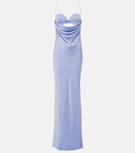 Cutout draped satin crepe gown - Alex Perry - Modalova
