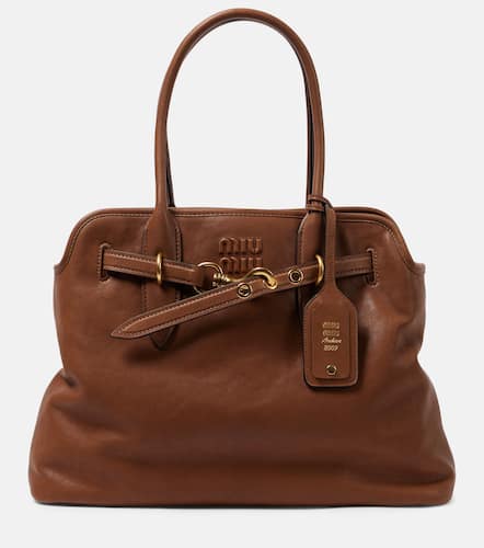 Aventure Medium leather tote bag - Miu Miu - Modalova