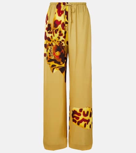 Leopard-print wide-leg pants - Dries Van Noten - Modalova