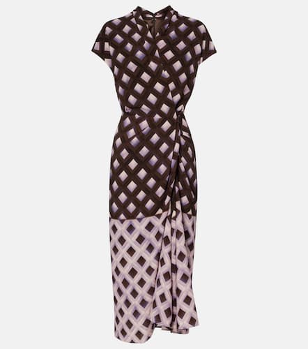 Gathered printed midi dress - Dries Van Noten - Modalova