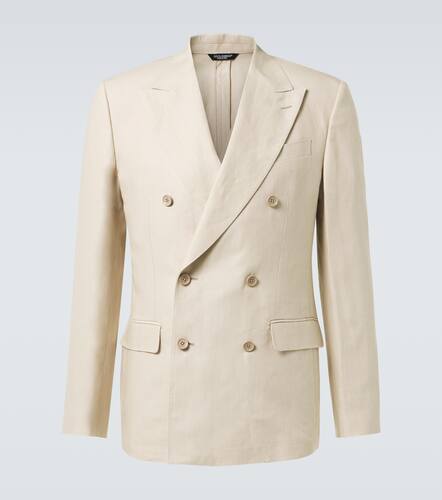 Double-breasted linen blazer - Dolce&Gabbana - Modalova