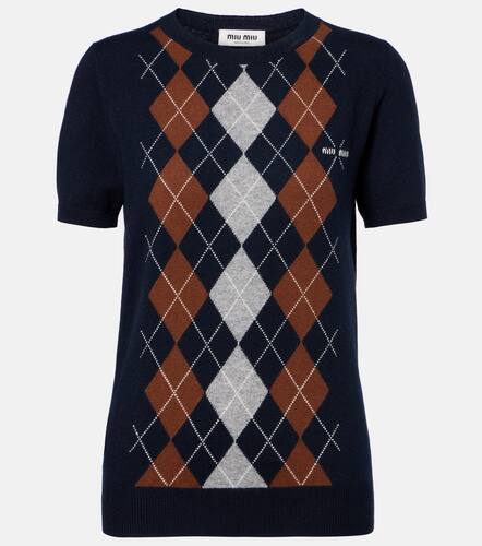 Miu Miu Argyle knitted cashmere top - Miu Miu - Modalova