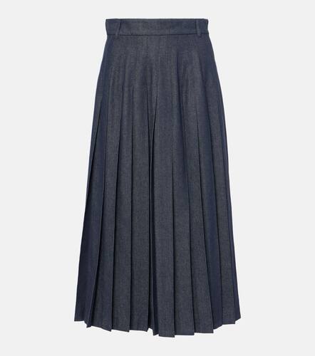 Vale pleated denim midi skirt - 'S Max Mara - Modalova