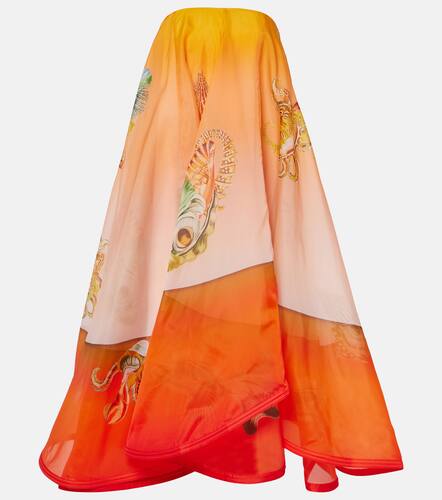 Neptuna printed asymmetric silk gown - Alemais - Modalova