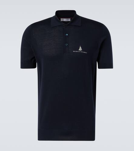 Logo silk and cotton polo shirt - Brunello Cucinelli - Modalova