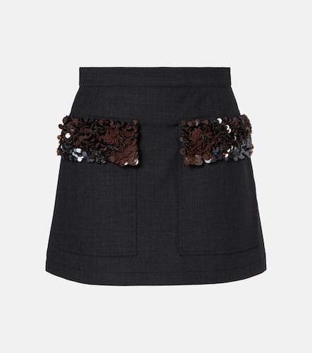 Sequined wool-blend miniskirt - Plan C - Modalova
