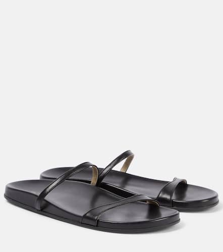 The Row Hugh leather slides - The Row - Modalova