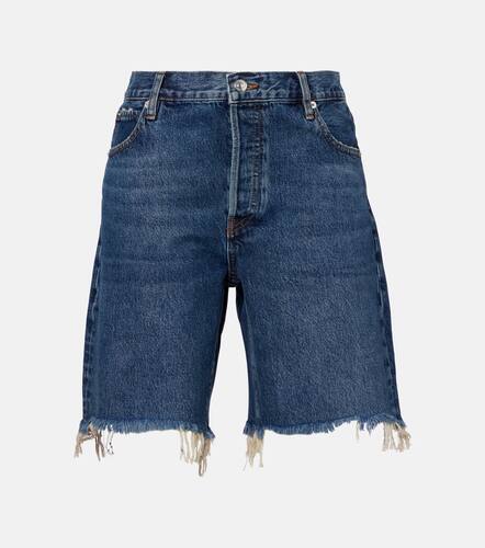 Deconstructed high-rise denim shorts - Frame - Modalova
