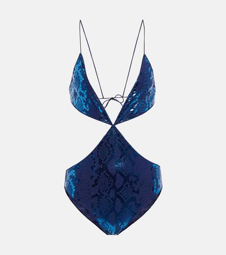 Oseree Snake-print cutout swimsuit - Oseree - Modalova