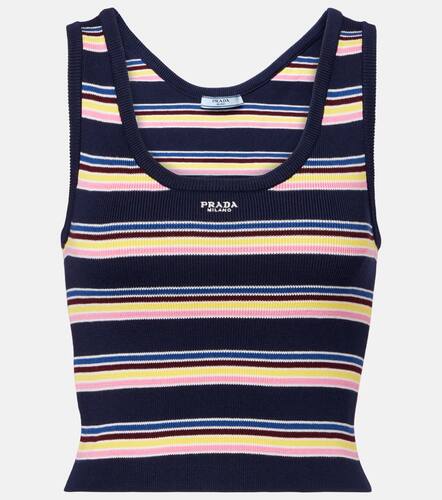 Prada Tank top in cotone a righe - Prada - Modalova