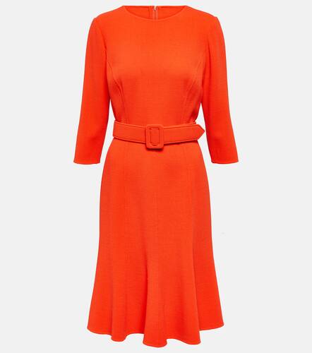 Embellished wool-blend midi dress - Oscar de la Renta - Modalova