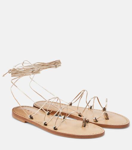Serengetti metallic leather sandals - Amanu - Modalova