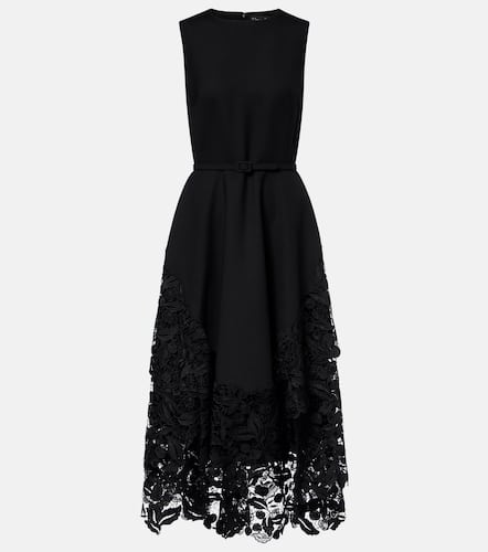 Wool-blend and lace cocktail dress - Oscar de la Renta - Modalova