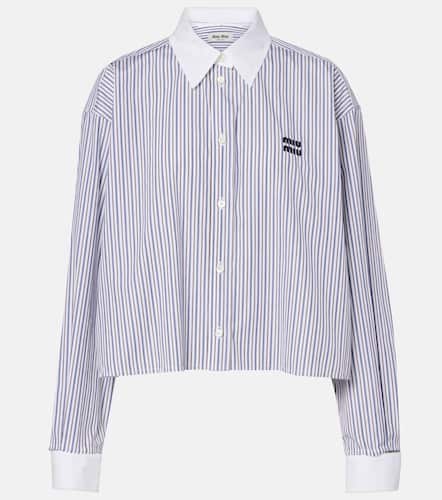 Miu Miu Striped cotton poplin shirt - Miu Miu - Modalova