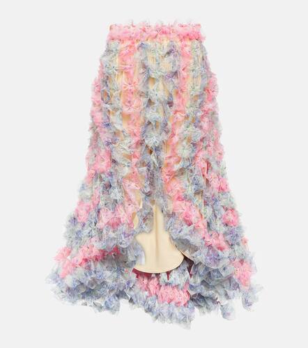 Asymmetric tulle midi skirt - Susan Fang - Modalova