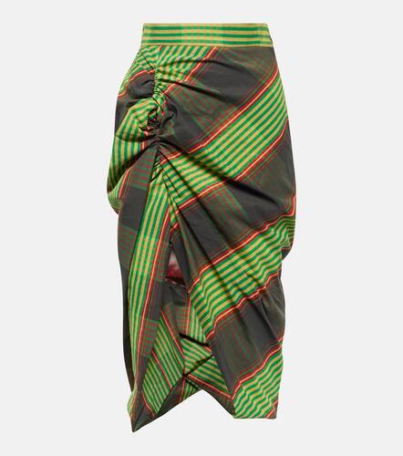 Side Panther cotton and linen midi skirt - Vivienne Westwood - Modalova