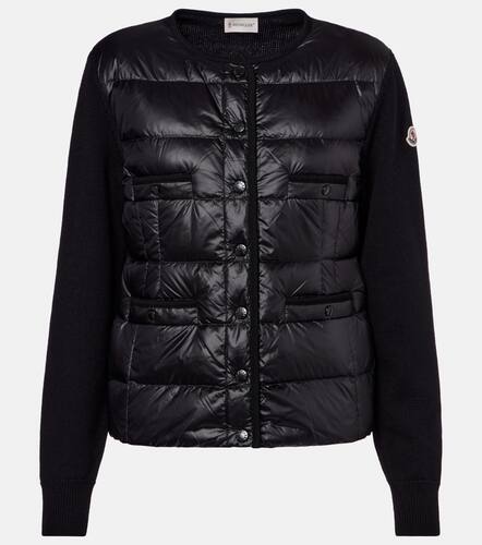 Cardigan matelass en laine vierge - Moncler - Modalova