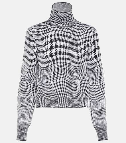 Houndstooth wool-blend turtleneck sweater - Burberry - Modalova