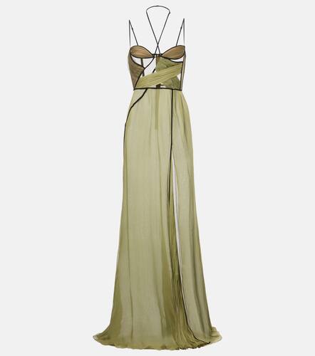 Mae draped silk corset gown - Nensi Dojaka - Modalova