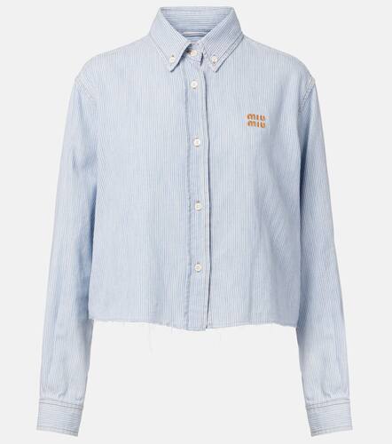 Miu Miu Camicia in cotone a righe - Miu Miu - Modalova