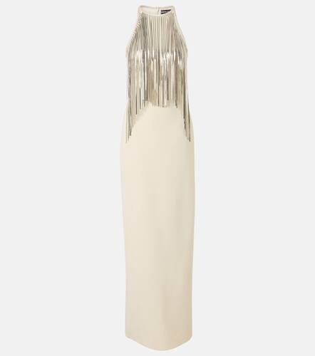 Chain-trimmed crÃªpe gown - David Koma - Modalova