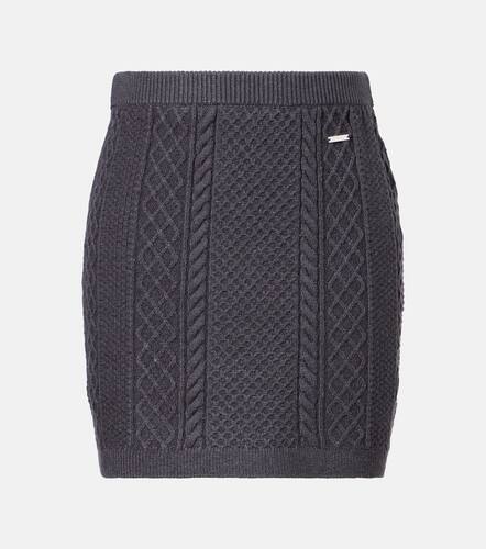 Cable-knit wool and cotton-blend miniskirt - JW Anderson - Modalova
