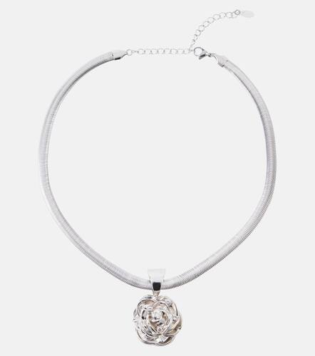 Floral crystal-embellished pendant necklace - Magda Butrym - Modalova