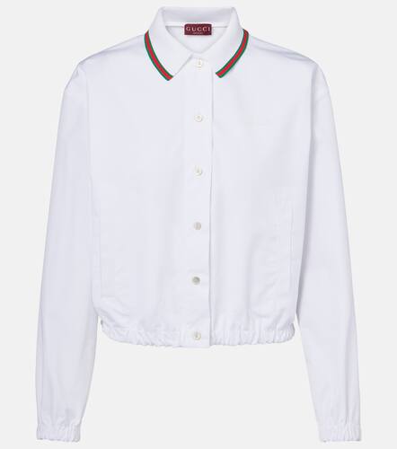 Web Stripe cotton poplin shirt - Gucci - Modalova