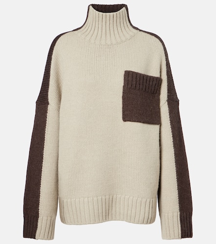 Wool and alpaca-blend turtleneck sweater - JW Anderson - Modalova