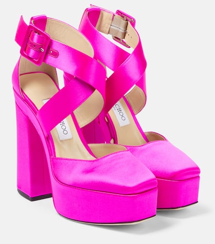 Escarpins Gaia  plateau en satin - Jimmy Choo - Modalova