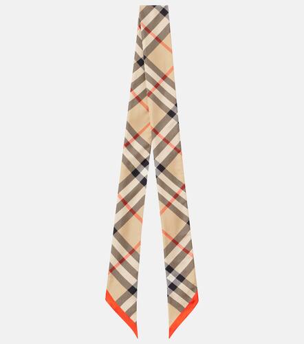 Check silk twill scarf - Burberry - Modalova