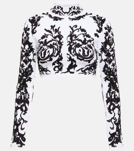 AlaÃ¯a Calligraphy jacquard crop top - Alaia - Modalova