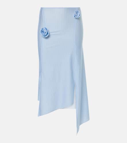 Floral-appliqu asymmetric midi skirt - Coperni - Modalova